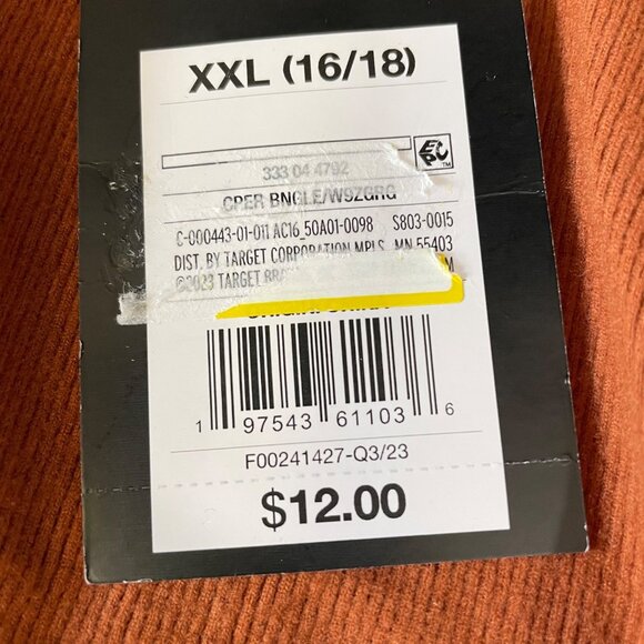 Rust Orange XXL Long Sleeve Top Tie Peasant Boho Casual Rustic Fall Comfy Trendy - Picture 4 of 8